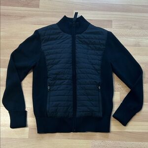 T by Talbots Black Knit Bomber Size SP Like New